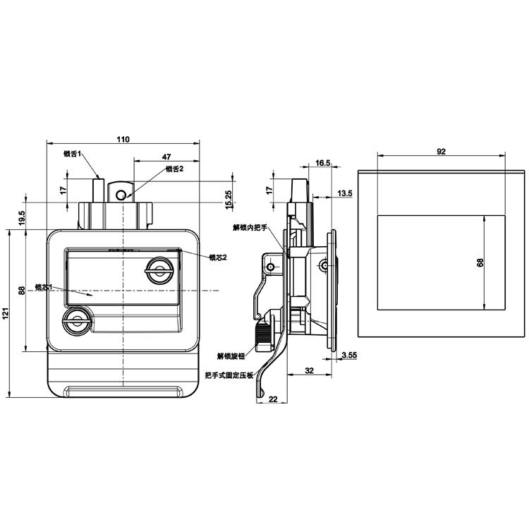 /product/planelock/房车用内外双开式舌头锁，镀铬A79021116/